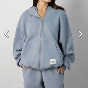 Comfrt Slate Zip-Up Hoodie